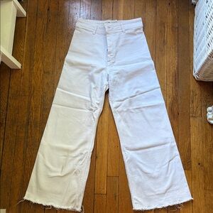 Zara Cream Wide-Leg Pants